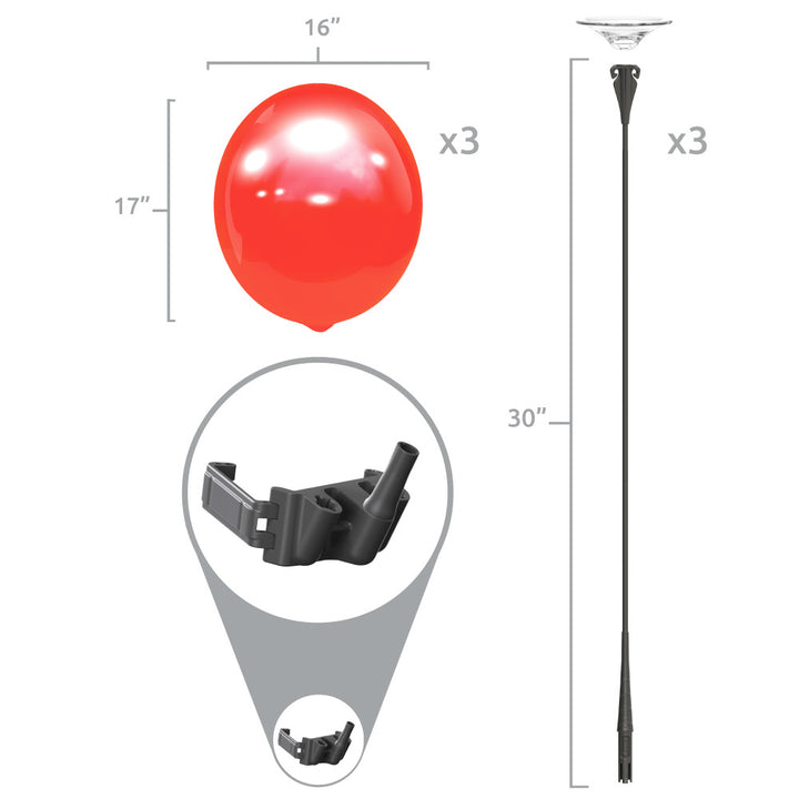 BalloonBobber® 3-Balloon Signicade® Bracket Kit - (Signicade® not included)