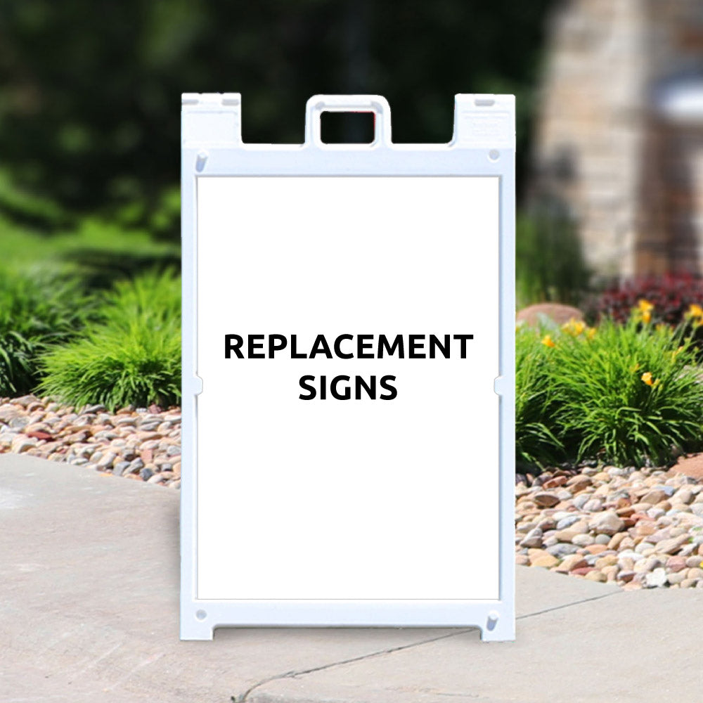 Custom Replacement Signs for Signicade® - 2-Pack - Signicade® Not Included