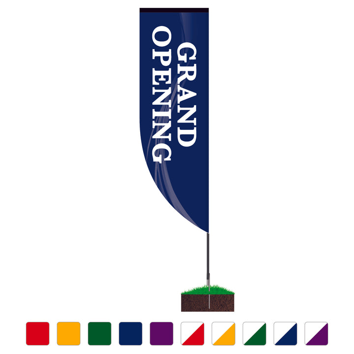 WindSpin™ Double-Sided Ground Flag Kit - 10ft - Grand Opening