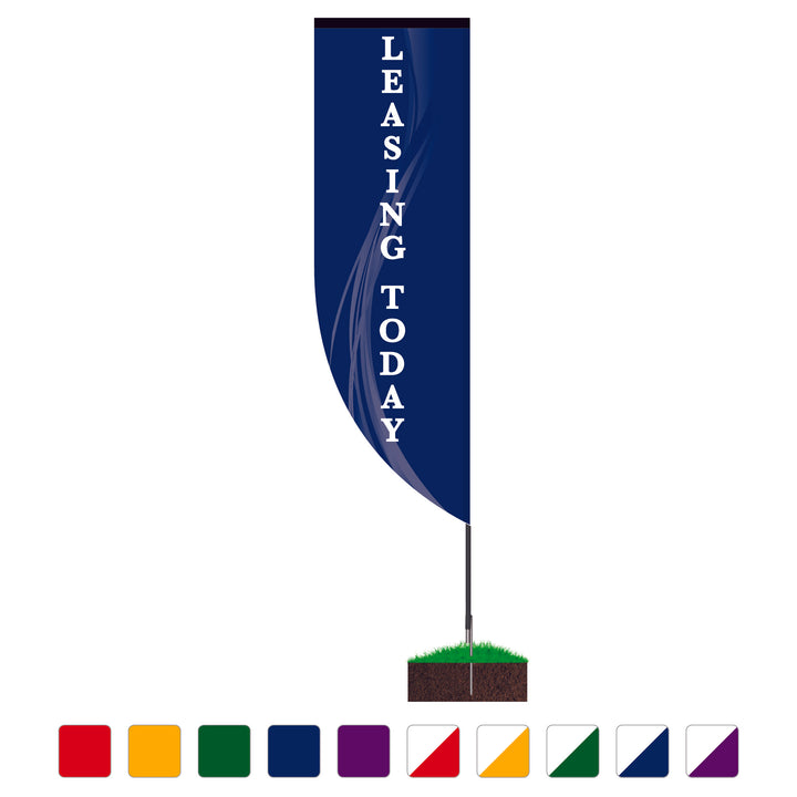 WindSpin™ Double-Sided Ground Flag Kit - 10ft - Leasing Today