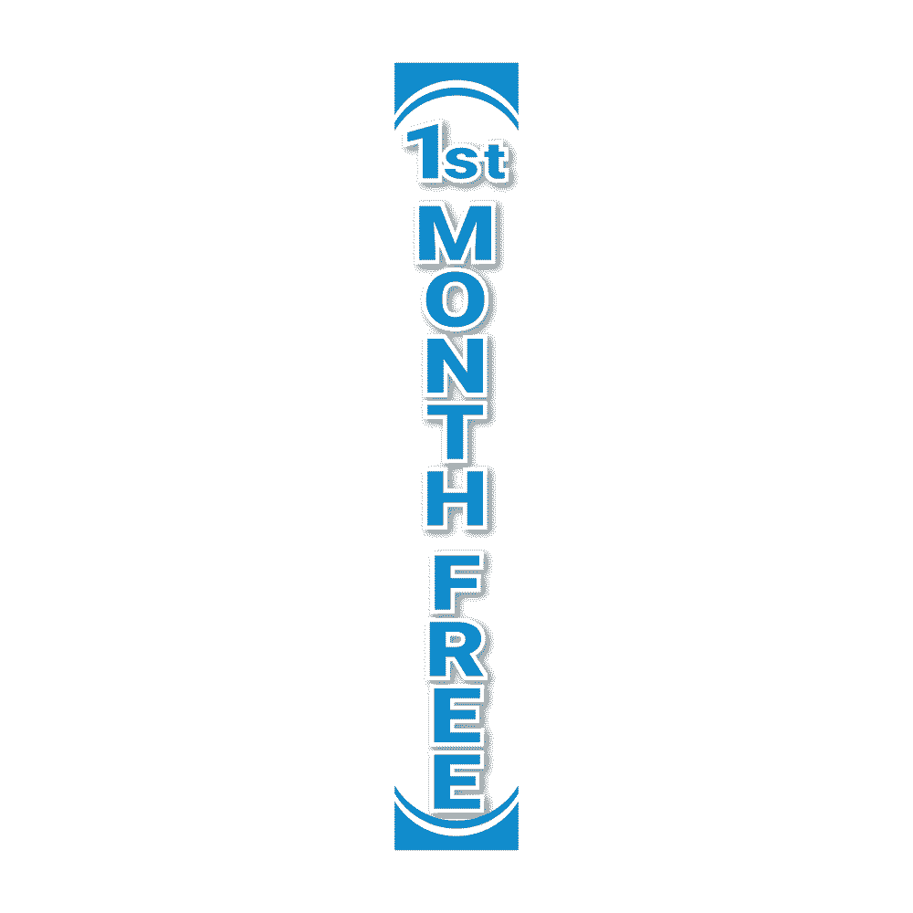 Replacement Pole Cover - First Month Free - White & Blue