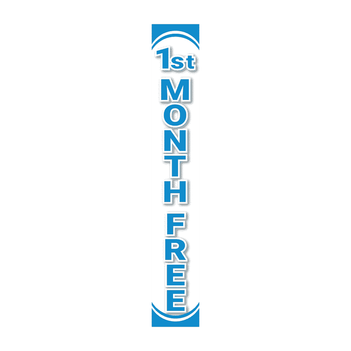 Replacement Pole Cover - First Month Free - White & Blue