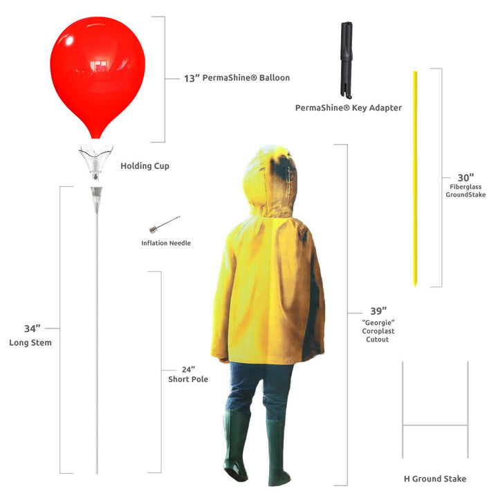 PermaShine® Georgie Red Balloon Kit - IT | Pennywise | Halloween